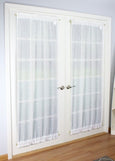 Bay Breeze Stripe Semi Sheer Door Panel - White